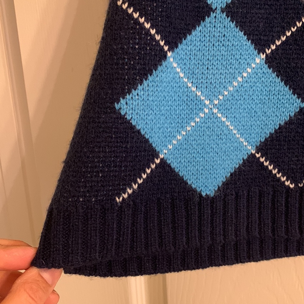 Blue Argyle Sweater Vest - Picture 4 of 5